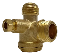 Клапан обратный правый 1/2"Mх1/2"Mх1/8"F Remeza