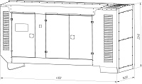 Шумозащитный кожух для генератора 200-500 кВт (У)